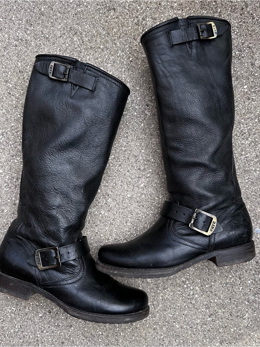 Frye Black moto Boots size 8 B